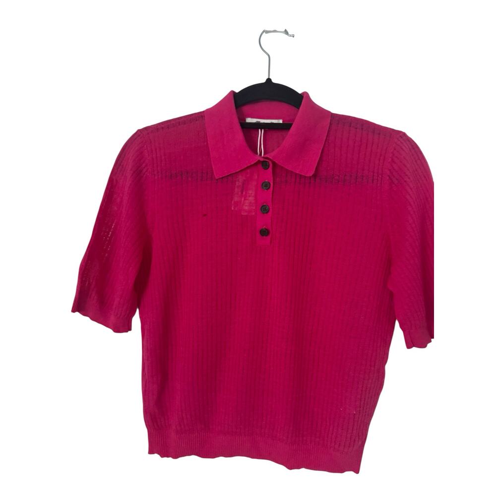 NWT Madewell Short-Sleeve Polo Sweater Tee - Picture 2 of 12